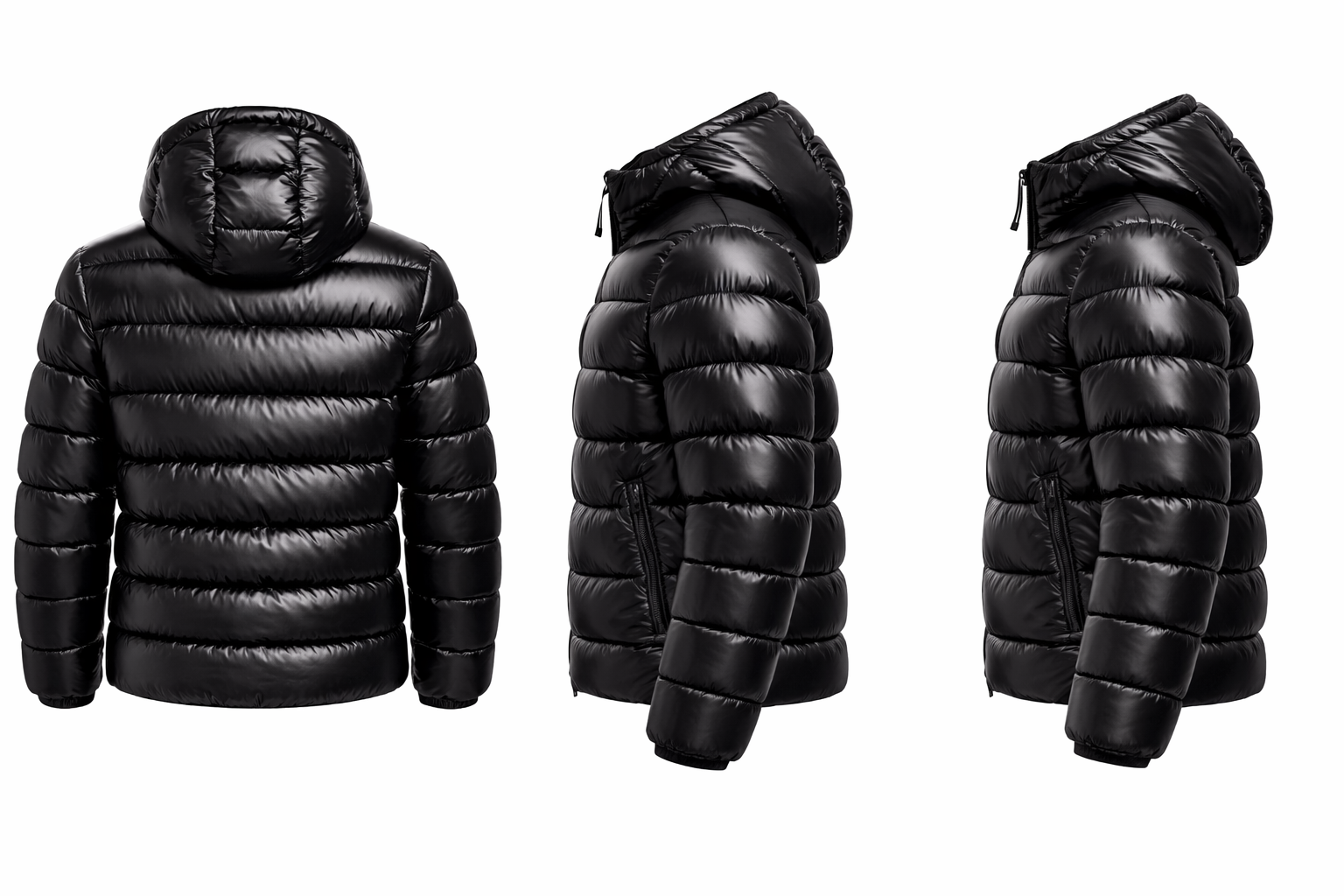 Pikowana kurtka na zimę z zamkiem błyskawicznym